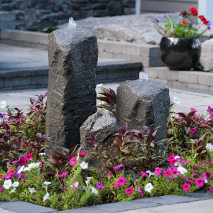 Fountains Double Cascade Fountain with Accent Rock Fountains Double Cascade Fountain with Accent Rock