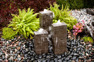 Blue Limestone Fountain - 4 Sides Smooth Blue Limestone Fountain - 4 Sides Smooth
