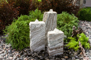 Glacier Marble Fountain - 3 Sides Smooth Blue Thumb