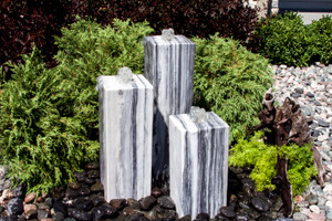 Fountains White Gray Fountain - 4 Sides Smooth Blue Thumb Fountains White Gray Fountain - 4 Sides Smooth Blue Thumb