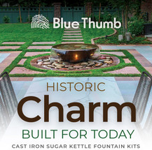 Cast Iron Sugar Kettle Fountain Kits for Residential and Commercial Landscapes