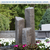 Extra Tall GFRC Faux "Basalt" Column Fountain Kit in Dapple Gray with heights listed.