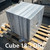 20" White Gray Cube Fountain -dry left 20" White Gray Cube Fountain -dry left
