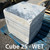 20" White Gray Cube Fountain - wet 20" White Gray Cube Fountain - wet