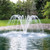 Airmax EcoSeries single arch nozzle pond spray pattern view on a 1/2 HP EcoSeries Fountain