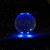 14-inch crystal sphere lit in blue