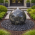 30" Black Flower Granite Sphere Fountain --AI