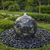 30" Black Flower Granite Sphere Fountain --AI
