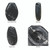 4 views of an almond-shaped fountain,