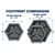 Top-down footprint comparison of Blue Thumb PB1953 Medium 30 by 34 inch and PB1960 Large 40 by 46 inch hex fountain basins.
