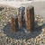 A triple basalt fountain kit installed on a 48" Achelous Basin