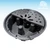 A 48" Achelous Basin shown half open with multiple interior columns and a perforated lid with holes and slots.