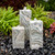 Triple Pink Marble Natural Stone Fountain - 4 Sides Smooth