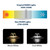 Diagram comparing RGBW lights; original lights in warm tones (5000-5500K) and new lights in warm to cool range (2700-6500K). Below are images of a fountain lit in warm white and cool white.