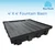 Blue Thumb 4x4 fountain basin with support grate and screen