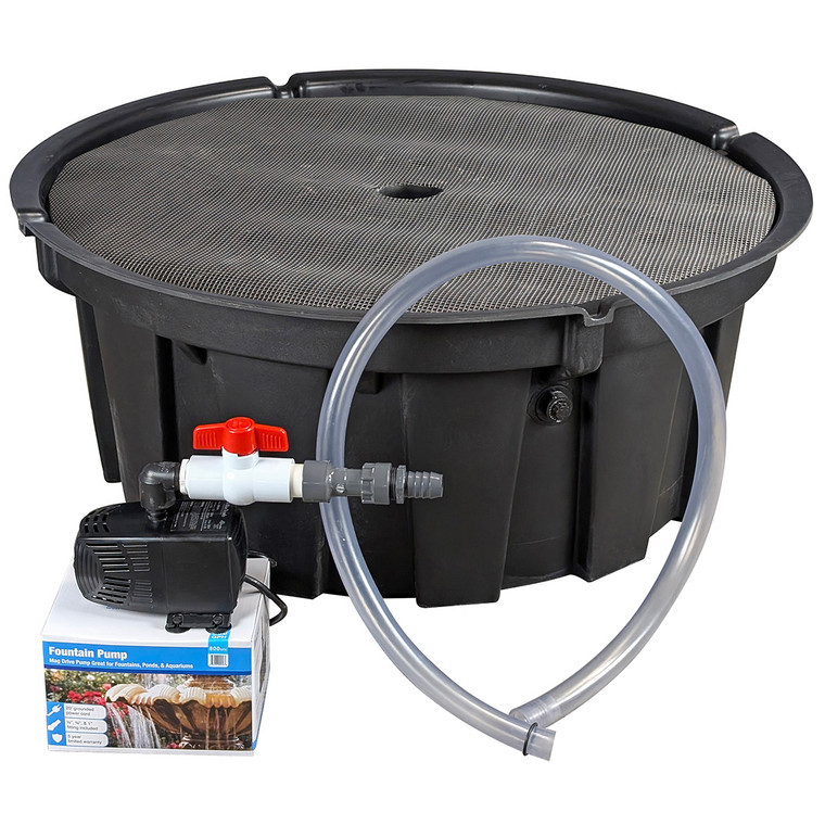 Bubbling Boulder Water Reservoirs - Basins Fountain Conversion Kit - 36" Basin