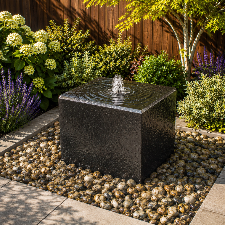 18" acrylic cube heiho fountain