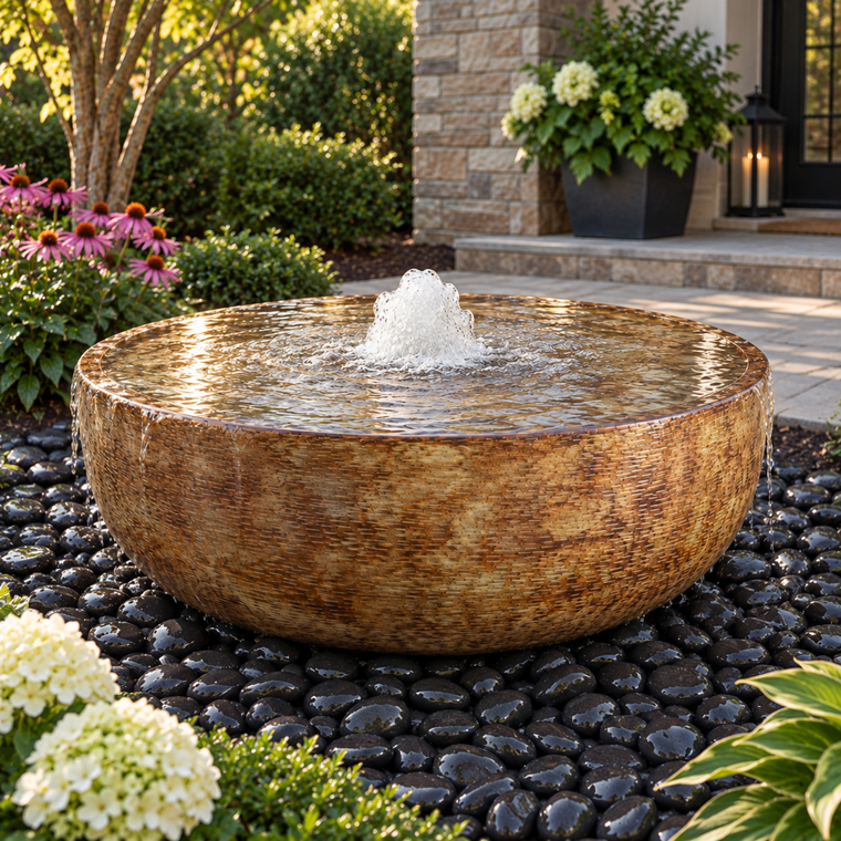 Brown Patina Reflection Bowl Fountain Kit