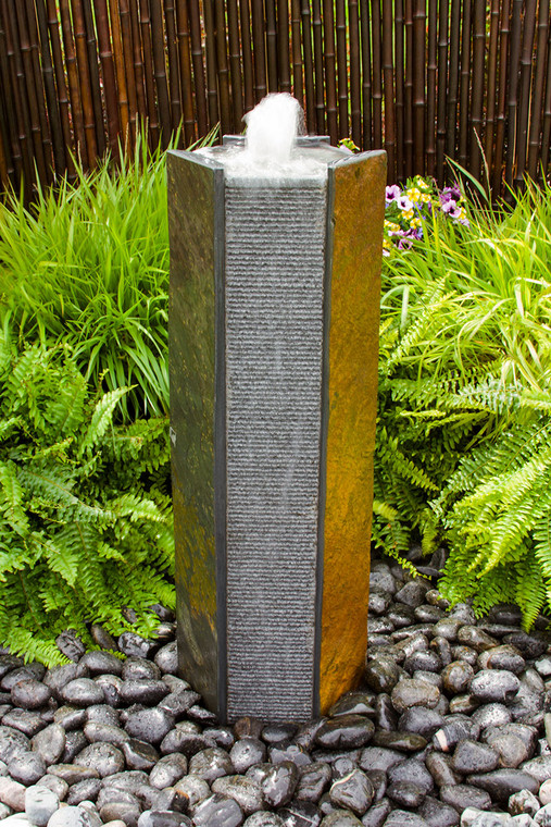 Millstone & Granite Octagon Basalt Tower Fountain