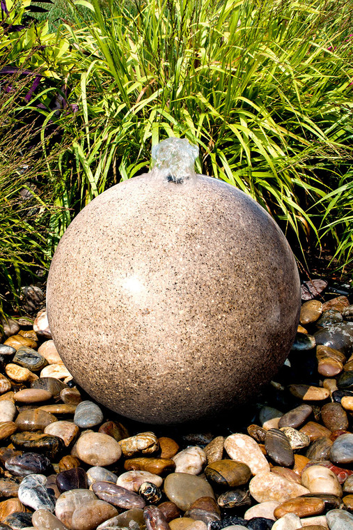 Fountains 16" Yellow Granite Sphere Fountain