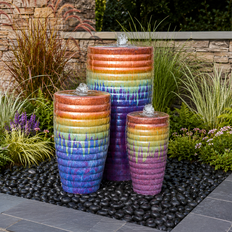 Genova Triple Vase Fountain Kit - FNT50353 --AI