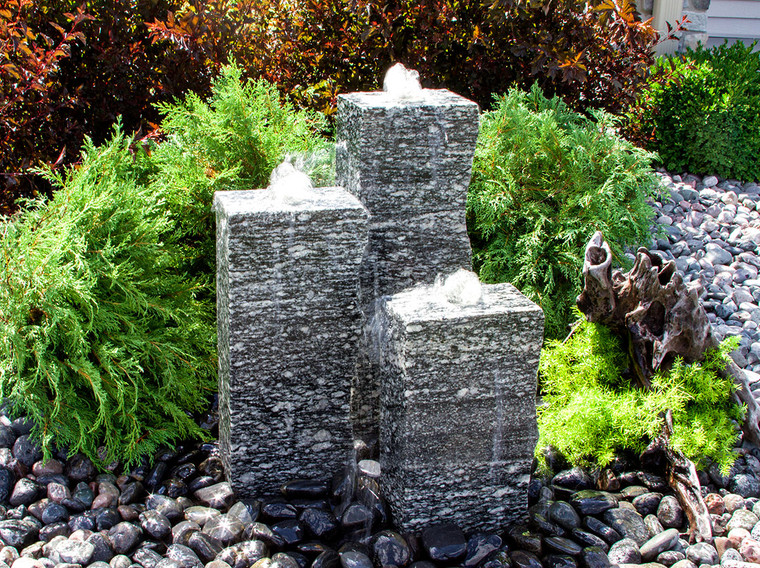 Rough Speckled Granite Fountain