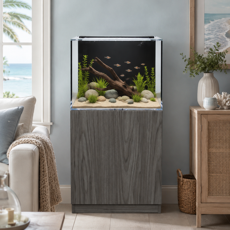 Aquarium 24" x 20" x 18" Acrylic Clear Aquarium AIO + 30" Cabinet - Example 1