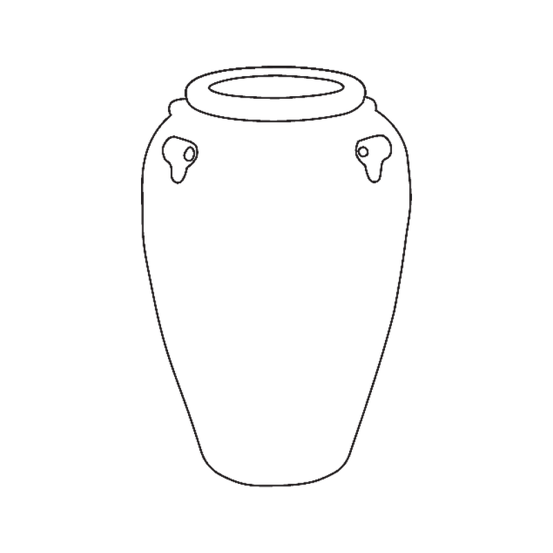 Amphora vase fountain outline