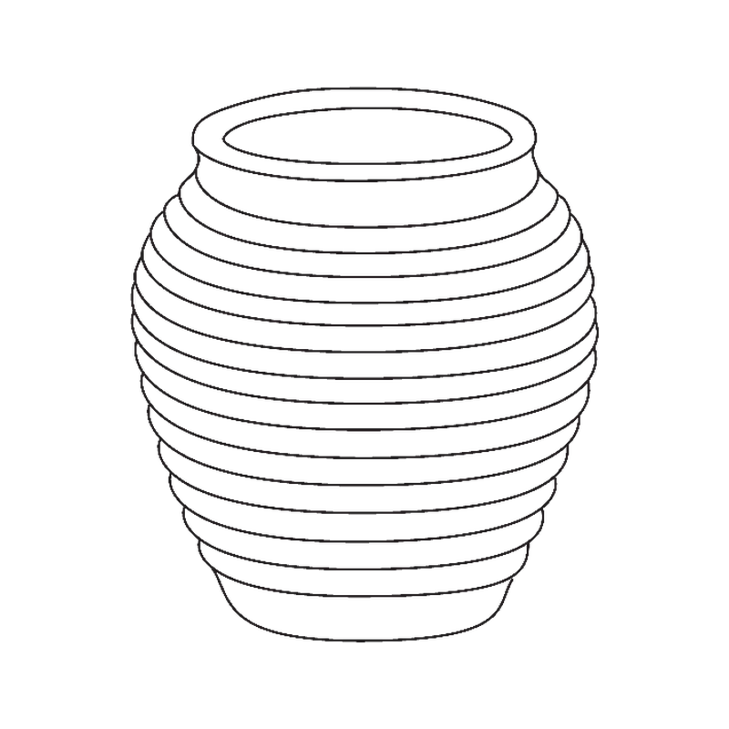 Genova vase fountain outline