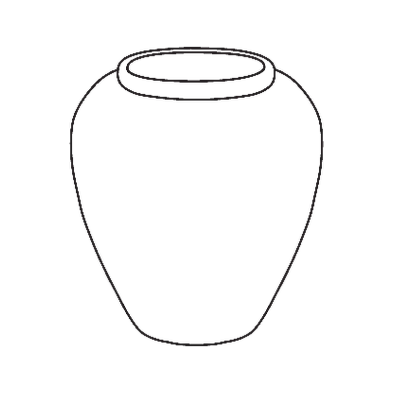 Oil Jar vase fountain outline