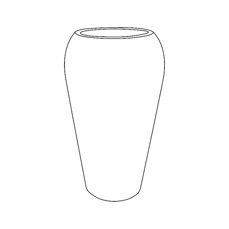 Provence vase fountain outline