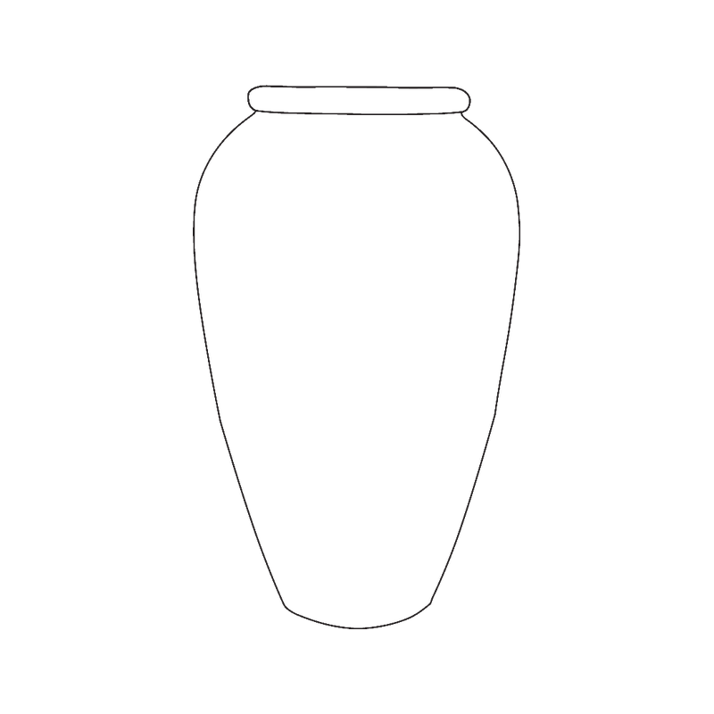 Tuscany vase fountain outline