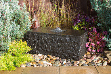 Zenshu Shizukesa Fountain | Blue Thumb Basalt Water Feature