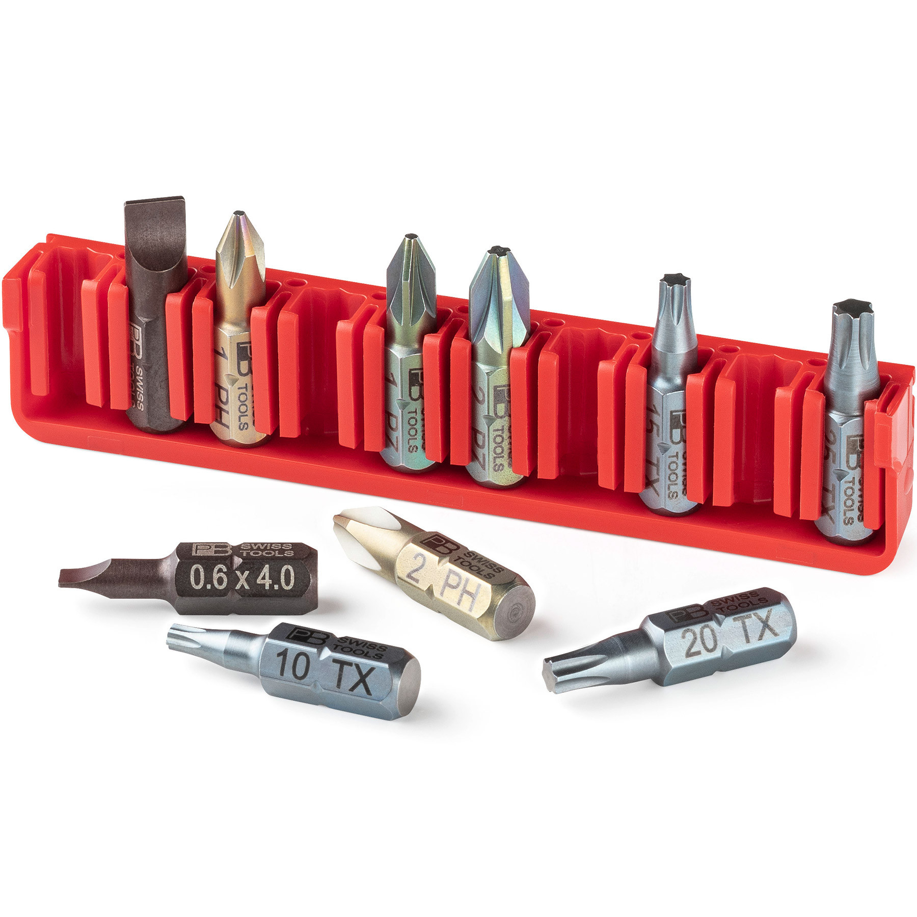 PB Swiss Tools BitBlock Mit 10 Torx-Bits – Handlich, Präzise, Aus Recyceltem Meeresplastik, 100% Swiss Made