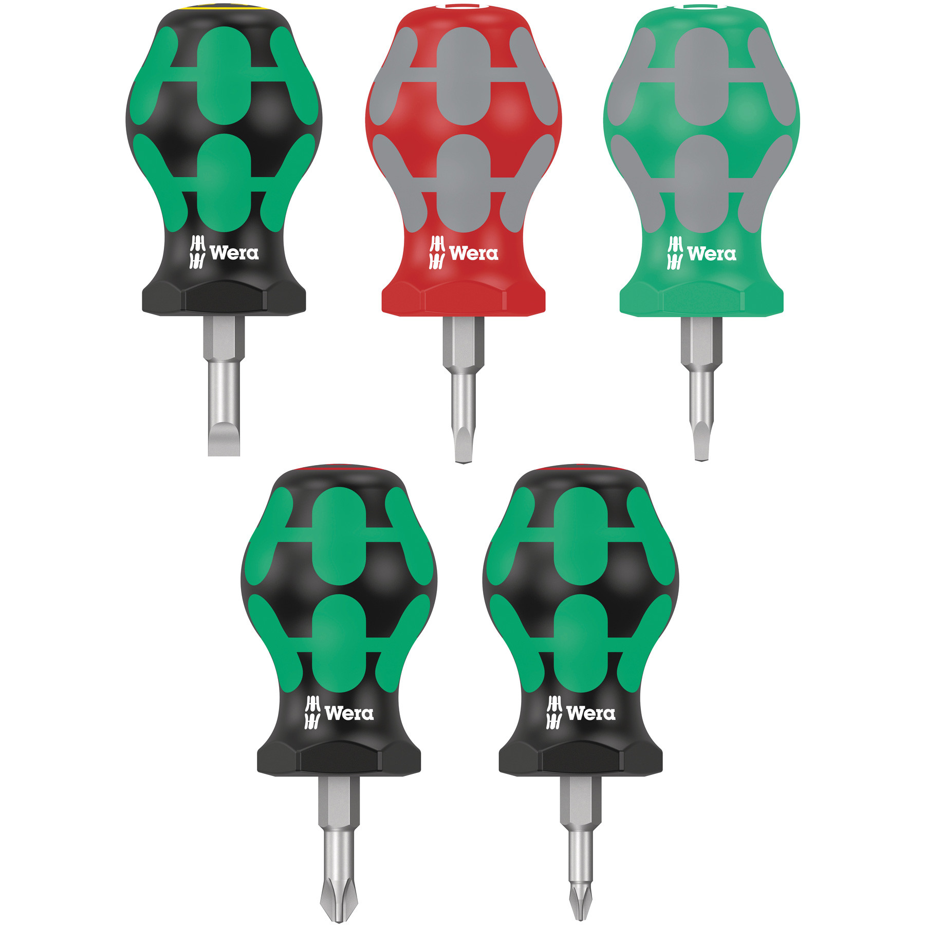 Screwdriver Plua Wera Kraftform Plus Stubby Screwdriver Set, Slotted, Phillips ...