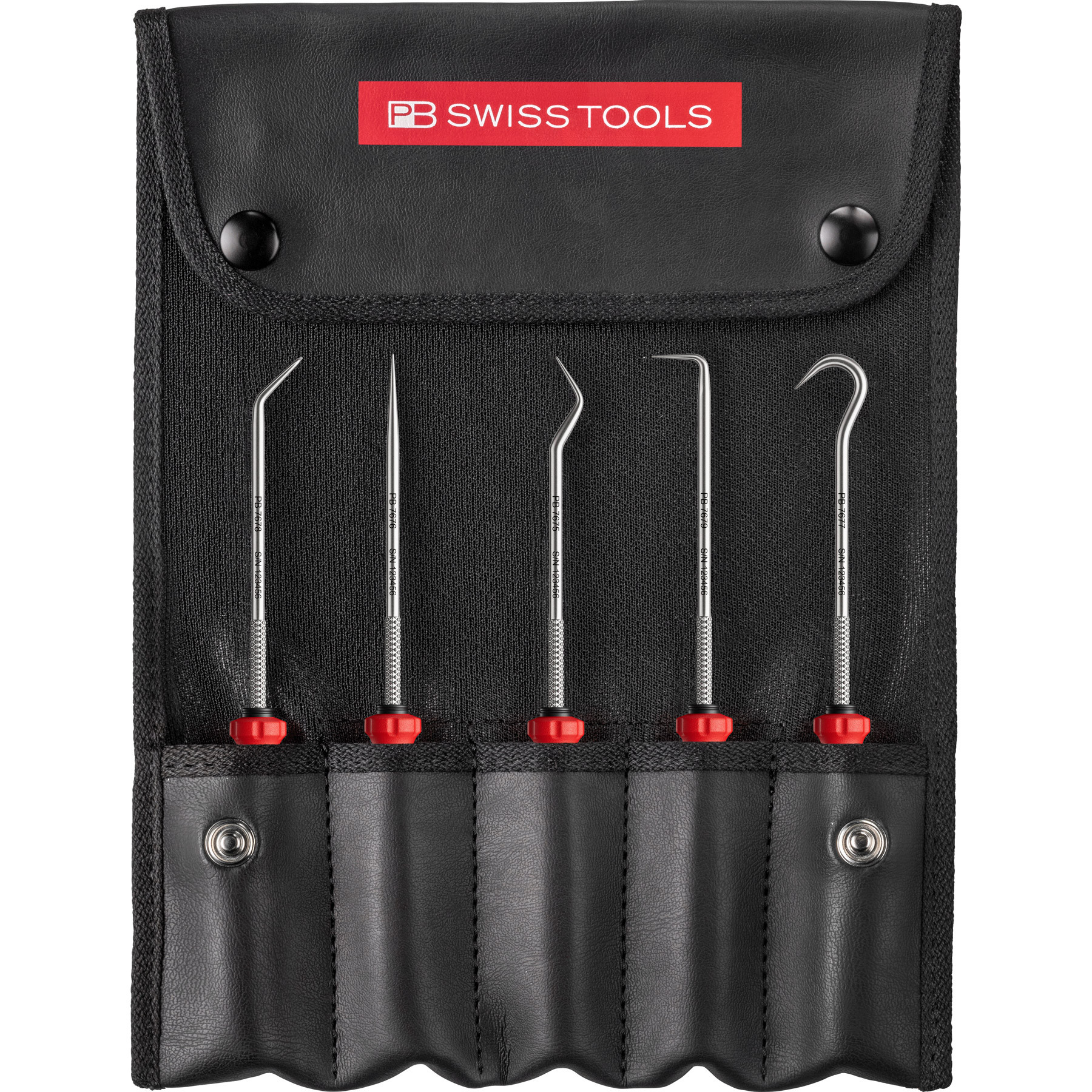 PB Swiss SwissGrip Evo Pick Set, 5 pcs w/ Storage Pouch (PB 38685