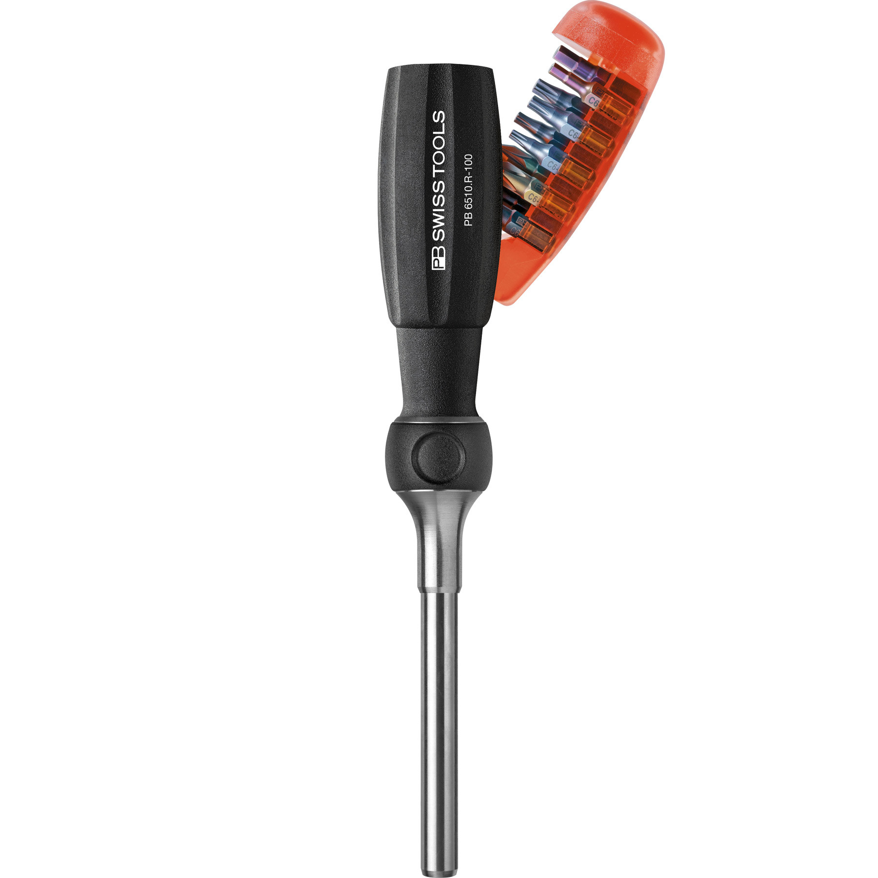 PB Swiss Insider Pro Ratcheting Bit Screwdriver, 100 mm, w/ 10 Bit
