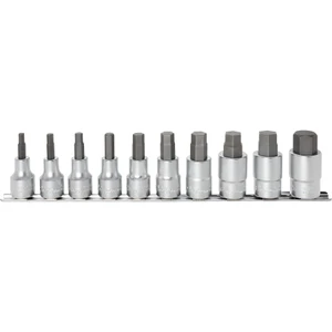 Ko-ken 1/2" Bit Socket Set, Hex SAE, 60 mm Long, 10 pcs (RS4010A/10-L60)