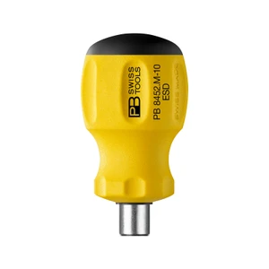PB Swiss ESD Bit Screwdriver, Stubby, Magnetic (PB 8452.10-10 M ESD)