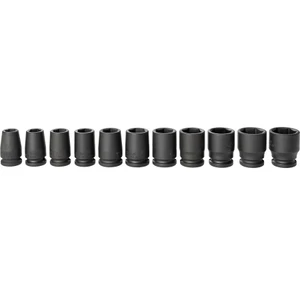 Ko-ken 3/8" Impact Socket Set, 6-Point, 11 pcs w/ Metal Storage Case (13242M)