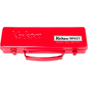 Ko-ken 3/8" Impact Socket Set, 6-Point, 11 pcs w/ Metal Storage Case (13242M)