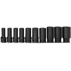 Ko-ken 1/2" Impact Socket Set, Thin Wall, 6-Point Semi-Deep, 10 pcs (RS14301X/10)