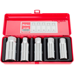 Ko-ken 1/2" Stud Puller Set, 5 pcs w/ Metal Storage Case (4214M)