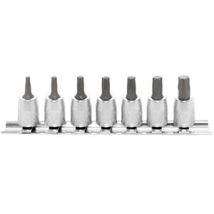 Ko-ken 1/4" Bit Socket Set, Torx®, 28 mm Long, 7 pcs (RS2025/7-L28) Ko-ken 1/4" Bit Socket Set, Torx®, 28 mm Long, 7 pcs (RS2025/7-L28)