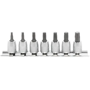 Ko-ken 1/4" Bit Socket Set, Torx®, 28 mm Long, 7 pcs (RS2025/7-L28)