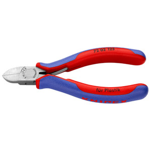 KNIPEX Diagonal Flush Cutters for Plastics, Multi-Component, 5" (72 02 125)