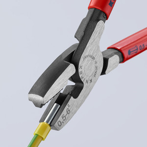 KNIPEX Front Loading Crimping Pliers, for Wire Ferrules, 7–1/4" (97 81 180)