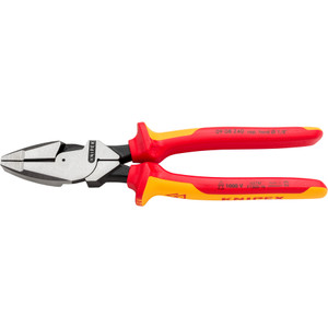 KNIPEX High-Leverage Lineman's Pliers, VDE Insulated, 9–1/2" (09 08 240 US)