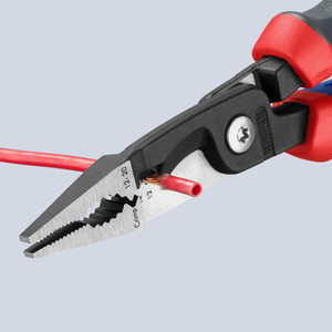 KNIPEX 6-in-1 Electrical Installation Pliers, Comfort-Grip, 8" (13 82 8)