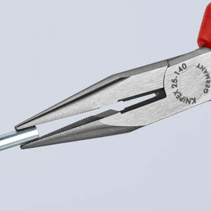 KNIPEX Long Nose Pliers, Snipe Nose w/ Side Cutter, Comfort-Grip, 5–1/2" (25 02 140)